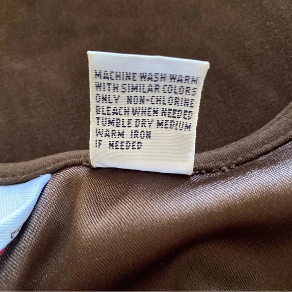 Westbound Womens 90s Brown Maxi Sleeveless Jumper Dress Large Suede Pockets - Picture 7 of 8